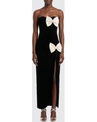Alessandra Rich - Viscose And Silk Dress With Bows - Lyst