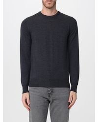Brooksfield - Crewneck Wool Jumper With Long Sleeves And Ribbed Trims - Lyst