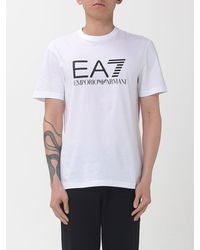 EA7 - Cotton Crew Neck T-Shirt - Lyst
