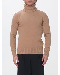 Ami Paris - Merino Wool Roll-Neck Jumper With Long Sleeves And Ribbed Trims - Lyst
