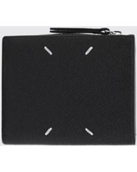 Maison Margiela - Grained Leather Zipped Card Holder With Four Stitches - Lyst