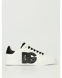 Dolce & Gabbana - Portofino Light Strobel Leather Low-Top Sneakers - Lyst