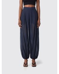 Semicouture - High-Waisted Wide Leg Trousers - Lyst