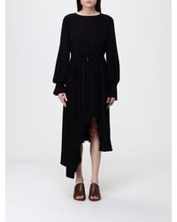 Loewe - Asymmetric Viscose Dress - Lyst