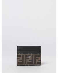 Fendi - Ff Kreditkartenetui Aus Jacquard-Canvas Und Leder - Lyst
