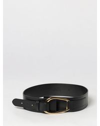 Twinset - High-Waist Leather Belt With Engraved Logo Interlocking Buckle - Lyst