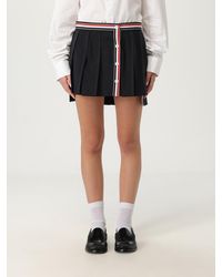 Thom Browne - Minifalda Asimetrica En Mezcla De Lana - Lyst
