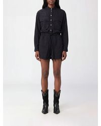 Isabel Marant - Cotton Blend Short Jumpsuit - Lyst