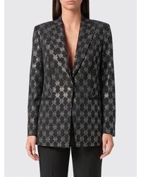 Philipp Plein - Single Breasted Pp Blazer With All Over Crystals - Lyst