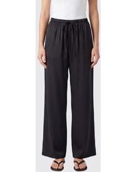 Alysi - Straight Silk Trousers With Drawstring Waist - Lyst