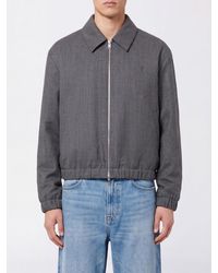 Ami Paris - Wool Shirt Jacket With Zip Closure And An Elasticated Hem - Lyst