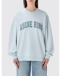Anine Bing - Cotton Crewneck Sweatshirt With Logo - Lyst