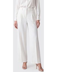 N°21 - Tailored Wide Leg Crêpe Trousers With Pleats And Mid-Rise By - Lyst