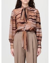 Elisabetta Franchi - Chiffon Shirt With Abstract Print - Lyst