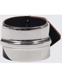 Max Mara - Tavola Smooth Calfskin Leather Bracelet With Interlocking Clasp - Lyst