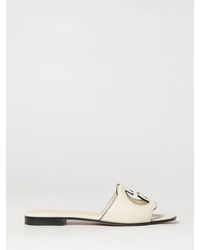 Gucci - Smooth Leather Mules With Gg Monogram And Square Toe - Lyst