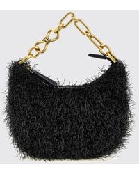 Twinset - Croissant Lurex Mini Handbag With Fringes And Metallic Handle - Lyst