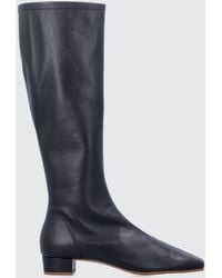BY FAR - Edie Smooth Leather Knee-High Boots With Square Toe - Lyst