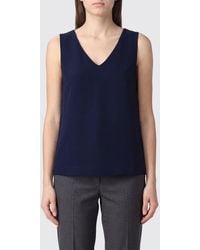 Herno - Sleeveless Viscose Top With V-Neck And Minimalist Design - Lyst