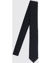 Thom Browne - Check Pattern Wool And Cotton Blend Tie - Lyst