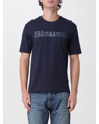 Blauer - Cotton T-Shirt With Logo - Lyst