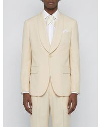 Bode - Single Breasted Viscose And Linen Blazer - Lyst