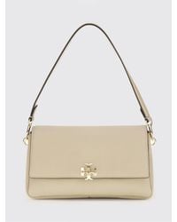 Tory Burch - Charlie Leather Shoulder Bag With Double T Logo And Removable Strap - Lyst