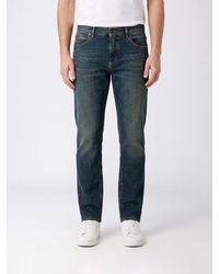 Dolce & Gabbana - Dolce &Amp Gabbana Straight Fit Cotton Denim Jeans With Rear Logo Plaque - Lyst