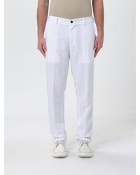 Siviglia - Slim Fit Linen Blend Trousers - Lyst