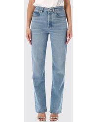 FRAME - The Vertical High-Waisted Straight Jeans - Lyst