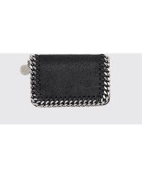 Stella McCartney - Falabella Crackled Synthetic Suede Wallet - Lyst
