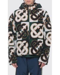 CASABLANCA - Hooded Fleece Jacket With Contrasting Logo - Lyst
