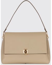Tory Burch - Charlie Large Smooth Leather Shoulder Bag With Double T Logo - Lyst