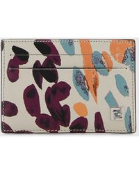 Fendi - Printed Leather Credit Card Holder - Lyst