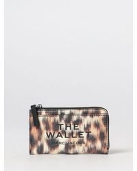 Marc Jacobs - The Wallet Animal Print Calfskin Leather Wallet With Zip Closure - Lyst