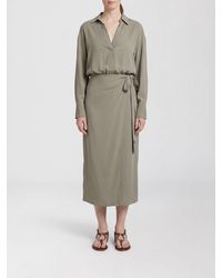 FEDERICA TOSI - Silk Blend Wrap Dress - Lyst