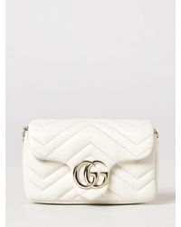 Gucci - Gg Marmont Matelassé Nappa Leather Bag - Lyst