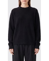 Anine Bing - Pure Cashmere Crewneck Jumper With Dropped Shoulders - Lyst