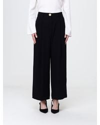 ARMANI EXCHANGE - Crêpe Wide-Leg Trousers - Lyst