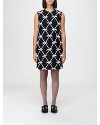 Moschino - Bow-Embellished Virgin Wool Mini Sheath Dress - Lyst