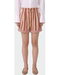 Isabel Marant - Striped Cotton Shorts - Lyst