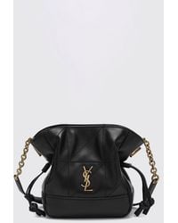 Saint Laurent - Jamie Ysl Monogram Lambskin Leather Mini Bucket Bag - Lyst