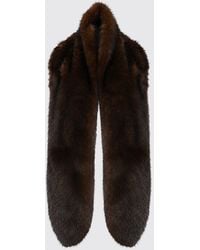 Liviana Conti - Rectangular Faux Fur Scarf - Lyst