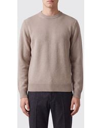Kangra - Wool And Cashmere Blend Crewneck Sweater With Ribbed Trims - Lyst