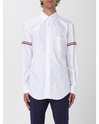 Thom Browne - Cotton Oxford Shirt With Long Sleeves And Chest Pocket - Lyst