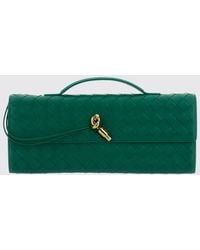 Bottega Veneta - Andiamo Woven Leather Clutch - Lyst
