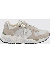 Premiata - Mased Suede And Technical Fabric Low-Top Sneakers With Logo - Lyst