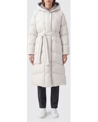 Moorer - Wintra-Stp Long Goose Down Puffer Coat With Hood And Belt - Lyst