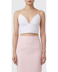 Liu Jo - Cropped Cotton Poplin Top - Lyst