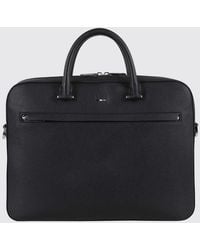 BOSS - Ray Grained Synthetic Leather Briefcase With Removable Shoulder Strap - Lyst